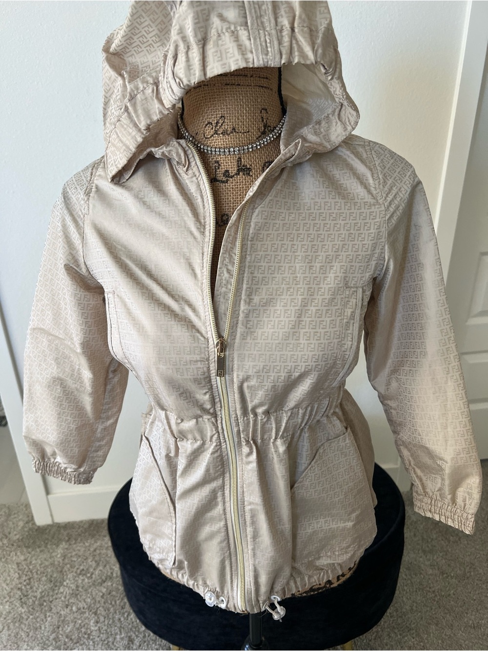 Girls fendi rain jacket